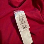 LuLaRoe  NWT Emily Dress‎ Long Sleeve Women’s Size XXS Burgundy Black White Print Photo 4