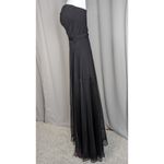 La Femme Strapless Sheer Overlay Formal Romper Dress Black Size 2 Photo 2