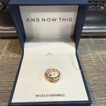 And Now This 18k Gold Over Brass Triple Stack Ring Sz 5 NWT Photo 2