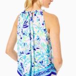 Lilly Pulitzer  Julien Floral Back Bow Chain Blouse Tank Top XS Photo 2