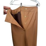 Vintage OOAK high waisted Brown wrap maxi skirt gold button closing large Photo 1
