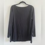 New York & Company Black Cowl Neck Long Sleeve Tee Size XL Photo 3