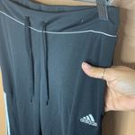 Adidas 3 Stripe Black Crop Pants Size Small Photo 2