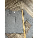 Colsie Women's Size L Gray Lettuce Edge Long Photo 6