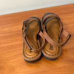 Born Taye Leather Sandals Black Maple Brown Strappy Comfort Slingback Traction 9 Photo 4