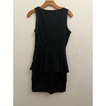 Catherine Malandrino SOLID BLACK DRESS SIZE 4 (L8) Photo 3