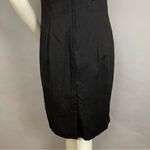 Vintage Sheath Dress Linen Cotton Black Summer Sleeveless Empire Waist Women Photo 6
