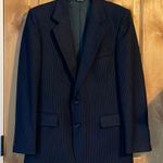Pierre Cardin Navy Pinstripe Wool Blazer Sport Coat Jacket $295 NWOT 40S Photo 0