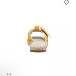 Bandolino Yellow Braylin Bow Tie Scallop Trim Espadrille Slide Sandals NEW Photo 2