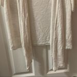 Cato White Open Front Short Sleeve Knit Cardigan Photo 3
