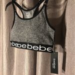 Bebe  Padded Gray Black Comfortable Sports Bra Photo 3
