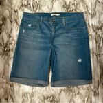 Levi's Levi’s Womens Sz 20 Distressed Light Wash Denim Blue Jeans Bermuda Shorts Jorts Photo 1