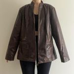 Elementz Chocolate Brown Snakeskin Jacket Photo 0
