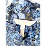 Rebecca Taylor Ava Silk Navy Blue Floral Print Crop Wide Leg Jumpsuit Size 2 Photo 5