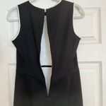 Theory Nyasha Dress Sz 6 Black/White Stretch Wool Career Piece Minimalist Office Photo 3
