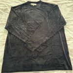 NWT Il Canto Black Velvet Ribbed high neck long sleeve blouse, size 2XL plus Photo 7