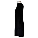 Giorgio Armani Black Jersey Dress High Neck 3/4 Sleeves IT 44 Italy Medium 8 EUC Photo 4