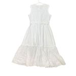 Charter Club New  Dress Womens 16 Eyelet Floral White Wedding Cottagecore Dainty Photo 5