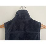 L.L.Bean Women's Size XS Navy Blue Sherpa Fleece Outerwear Vest Full Zip Cabin Photo 4