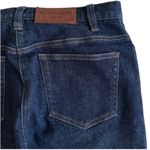 Ann Taylor Stretch Dark Wash Low Rise Straight Wide Leg Denim Jeans Size 8R Photo 6