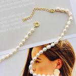 Set Of 2/ Freshwater Peal Pendant With 16 Inches Paper Clip Chain Silver Photo 7