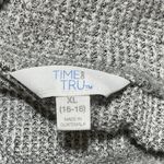 Time & Tru Waffle Knit Tunic Top Cowl Neck Grey Size XL Extra Large Lounge Shirt Photo 3