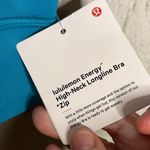 Lululemon 330.  Energy High Beck longline Bra with zip in Hawaiian blue Photo 3