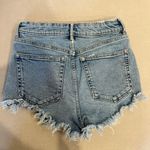 ZARA High Waist Curved Denim Shorts Photo 1
