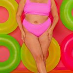 Show Me Your Mumu Sail Bottom in Hot Pink Scrunch 1X NWT Photo 3