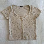 Brandy Melville  Pink Floral Zelly Top Photo 0