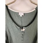 Postmark from Anthropologie Short Sleeve Green Henley Top Photo 3