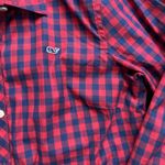 Vineyard Vines Shirt Women’s Size 6 Red Blue Plaid OTG Brr Button Up Preppy Photo 1