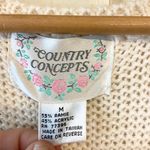 Vintage cottagecore country wear knit colorful sweater White Size M Photo 6