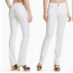 Paige Women’s Hidden Hills Straight Jeans in Optic White- Size 27 Photo 2