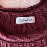 Calvin Klein  Burgundy Cable Knit Wool Sweater dress Photo 1