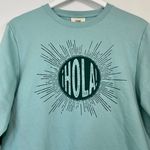 Target Women’s Latino Heritage ¡Hola! Graphic Long Sleeve Sweatshirt Blue XS NWT Photo 1