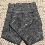 Lululemon Fast & Free Crop II (Nulux 19"") Salt Alpine White Black- Size 4 Photo 0