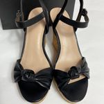 Charles David  Lolly black cork wedge ankle strap sandals size 9.5 NIB Photo 2