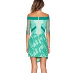 Three Floor  Lace Is More Dress Jungle Celadon Nylon Blend Exposed Zipper Sz 6 Photo 8