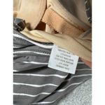 Garnet Hill  Size 8 Bathing Suit Swimsuit Top Tankini Padded Striped Beige White Photo 4