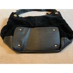 Nico Louise Shoulder Bag Womens One Size Black Hobo Pebbled Suede Gold Hardware Photo 2