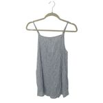 Staccato  Blue White Striped Twist Front Tank Top Sz M Rayon Photo 2