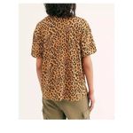 Free People  We the Free Clarity Animal Print Tie Bottom Tshirt Size Medium Photo 5