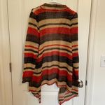 One World EUC  women’s orange tan brown knit drapey lightweight cardigan‎ sweater Photo 5