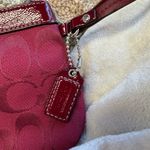 Coach Signature Burgundy Wristlet Photo 1