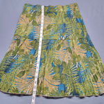 Sunny Taylor Women Skirt Size M Green Chic Midi Stretch Preppy Palm Classic Tube Photo 4