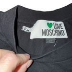 LOVE MOSCHINO Black Heart Logo T Shirt Dress Women Made in Turkey Size 8 Photo 2