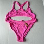 SKIMS NWT  Signature swim cut out monokini taffy neon pink 3X  0012 TFY 3X Photo 3