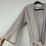 Barefoot Dreams  CozyChic Ribbed Hooded Robe Gray Size 2 Photo 2