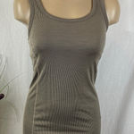 prAna  Brown & Black Striped Ribbed Sleeveless Sport Racerback Tank Top XS Photo 0